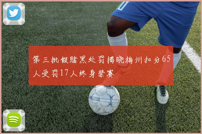 第三批假赌黑处罚揭晓梅州扣分65人受罚17人终身禁赛