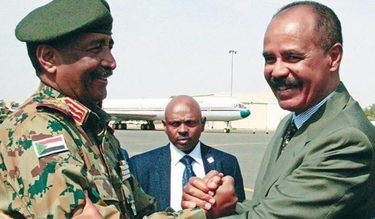 البرهان يؤكد عمق ومتانة العلاقات السودانية الاريترية