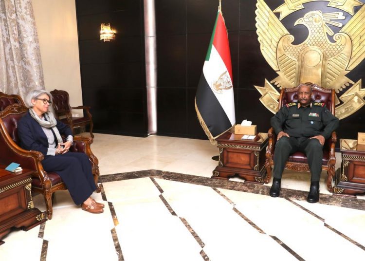 اجتماع بين البرهان و مبعوثة الإتحاد الأوروبي لمنطقة  القرن الأفريقي