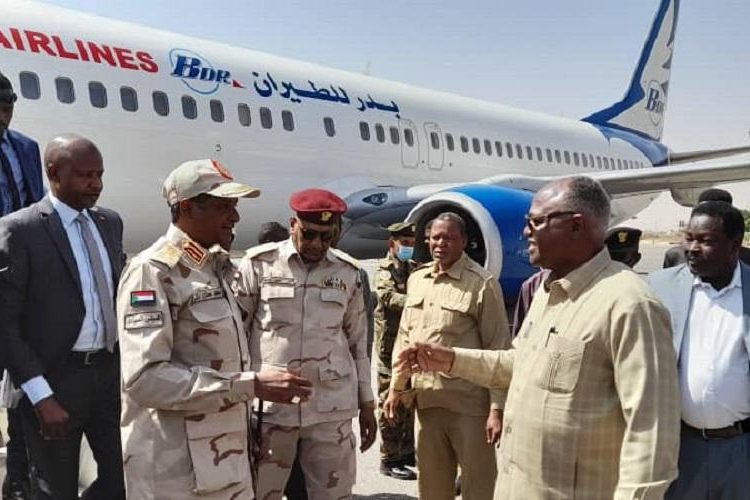 حميدتي يصل إلى ولاية جنوب دارفور