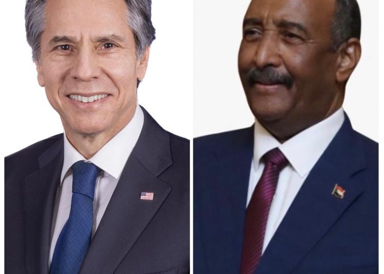 محادثة هاتفية بين البرهان و بلينكن